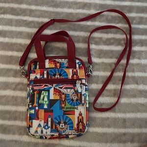2014 Disney Colorful Crossbody Bag with Red Accents